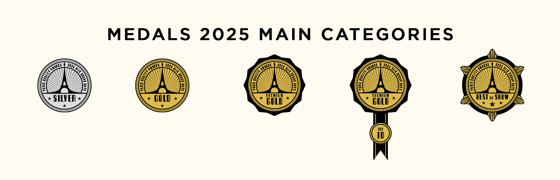 MEDALS 2025 MAIN CATEGORIES